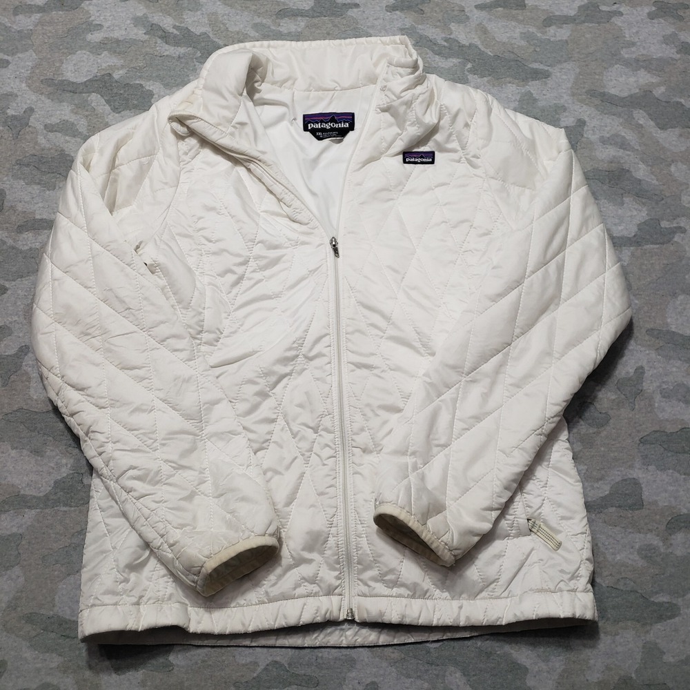 Patagonia Nano Jacket Kids‎ Girls 2XL White Full Zip Outdoors